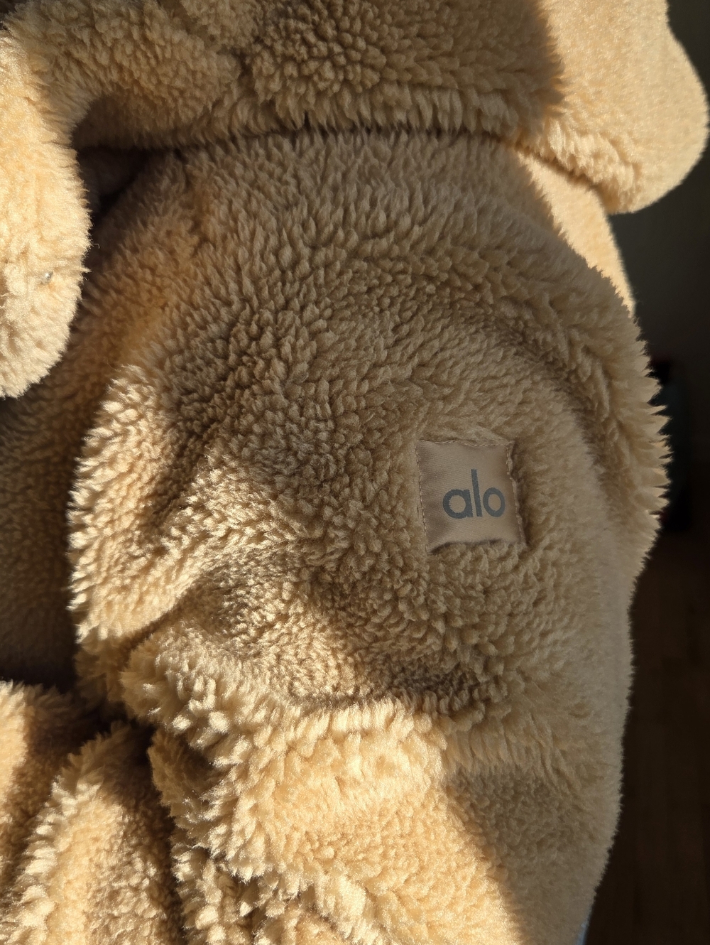 ALO Yoga Tan Sherpa Hoodie Jacket - Picture 6 of 9